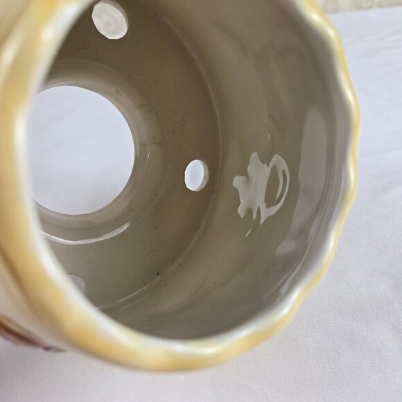 Gingerbread Man Themed Jarred Candle Topper or Shade Ceramic Wavy Edges - Picture 6 of 7